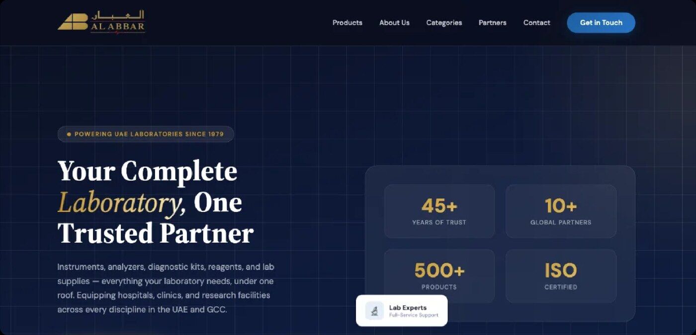 Al Abbar Medical Group website, built by Marlow