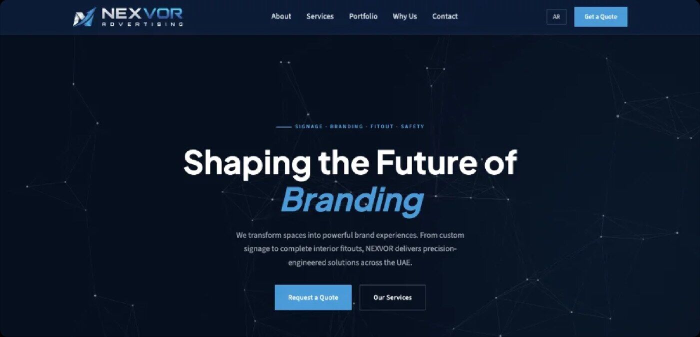 NEXVOR website, built by Marlow