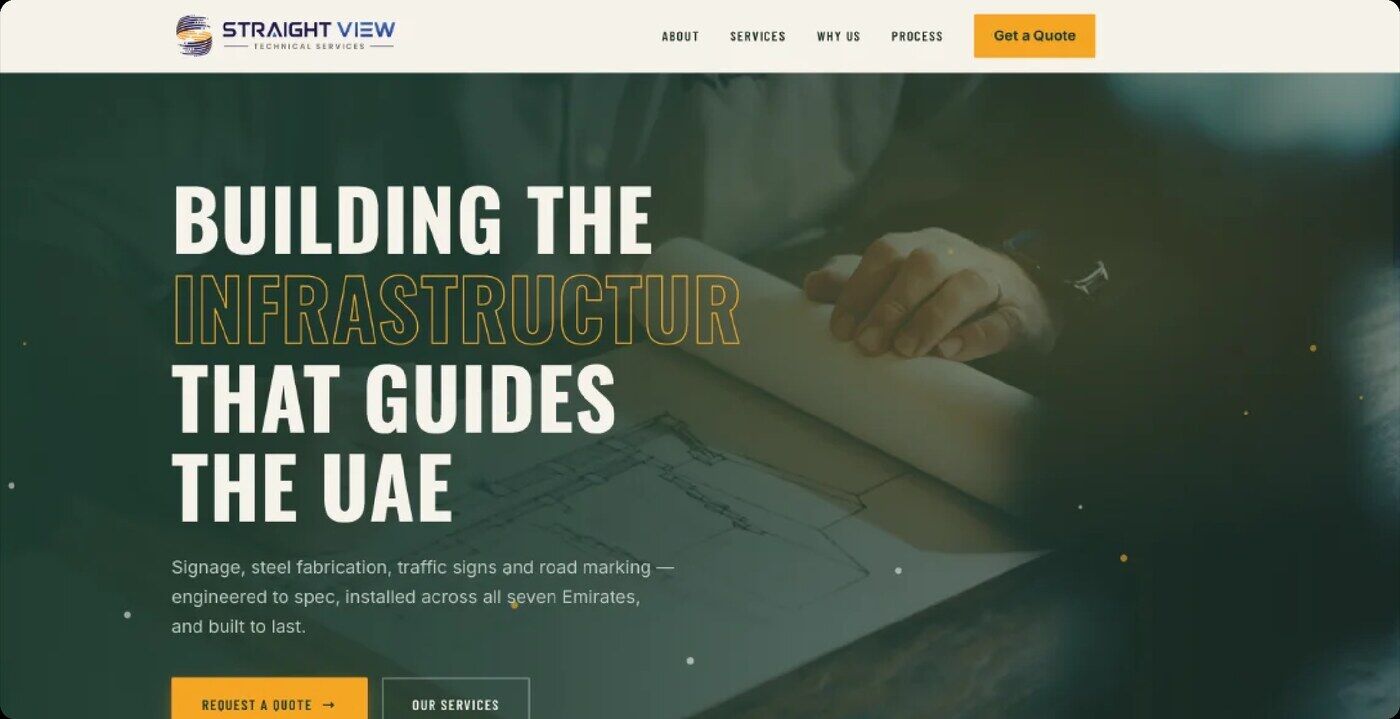 Straight View Technical Services website, built by Marlow
